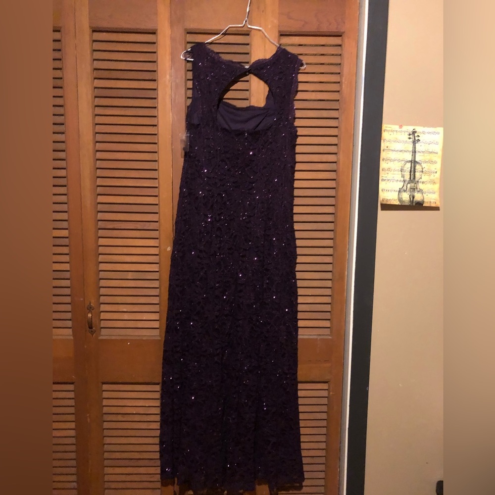 R&M Richards purple sparkly dress size 14
